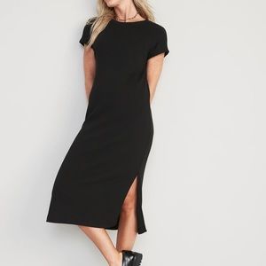 Old Navy Black Ribbed Maxi Dress